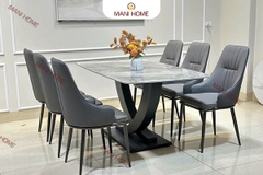 BỘ BÀN ĂN 6 GHẾ NHẬP KHẨU ALICE - K24