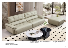 Bộ sofa da bò nhập khẩu LJ8221