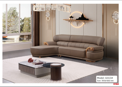 Bộ sofa nhập khẩu da siêu sợi gỗ mun MG512-3.0