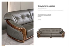 Bộ sofa da bò nhập khẩu SAH75