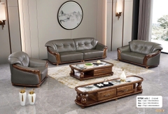 Bộ sofa da bò nhập khẩu SAH75