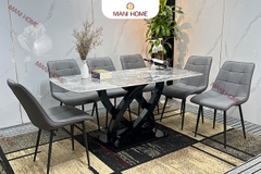 BỘ BÀN ĂN NHẬP KHẨU 6 GHẾ CAMILA - K48