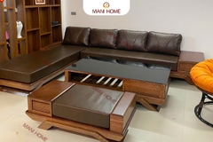 BỘ SOFA GÓC L GỖ SỒI  GC401