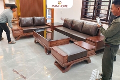 BỘ SOFA GỖ SỒI CHÂN THUYỀN MTK001