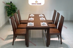 BỘ BÀN ĂN GỖ SỒI CAO CẤP 6 GHẾ GV008 – MTK H008