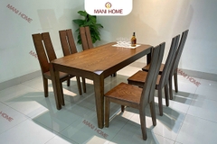 BỘ BÀN ĂN GỖ SỒI CAO CẤP 6 GHẾ GV008 – MÃ MTK H010.M1
