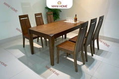 BỘ BÀN ĂN GỖ SỒI CAO CẤP 6 GHẾ GV010.M2 – MTK H010.M1
