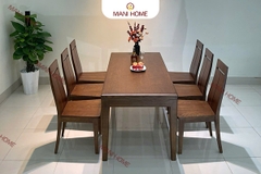 BỘ BÀN ĂN GỖ SỒI CAO CẤP 6 GHẾ GV010.M2 – MTK H010.M3