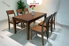 BỘ BÀN ĂN GỖ SỒI CAO CẤP 6 GHẾ GV011.M2 – MTK H010.M2