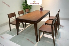 BỘ BÀN ĂN GỖ SỒI CAO CẤP 6 GHẾ GV014 – MTK H010.M3 900×1800