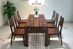BỘ BÀN ĂN GỖ SỒI CAO CẤP 6 GHẾ GV012.M1 – MTK H021
