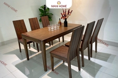 BỘ BÀN ĂN GỖ SỒI CAO CẤP 6 GHẾ GV009.M1 – MTK H022