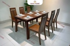 BỘ BÀN ĂN GỖ SỒI CAO CẤP 6 GHẾ GV010.M2 – MTK H023.M2