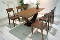 BỘ BÀN ĂN GỖ SỒI CAO CẤP 6 GHẾ GV011.M2 – MTK H007.M2N
