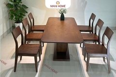 BỘ BÀN ĂN GỖ SỒI CAO CẤP 6 GHẾ GV011.M2 – MTK H007.M2N