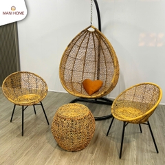 Bộ ghế xích đu mây nhựa MH-01