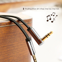 Dây Audio 3.5mm Dẹt Đầu Vuông 90 Độ UGREEN AV119 | Phú Quốc