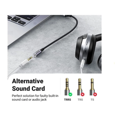 Cáp Chuyển USB 2.0 Sang 3.5mm UGREEN 30757 Mic + Loa | Phú Quốc