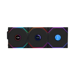 Fan LIAN LI UNI FAN SL WIRELESS LCD 120 White - Black (Bộ 3c)
