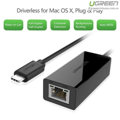 Bộ Chuyển Đổi Type-C Sang LAN 100Mbps UGREEN 15633 | Phú Quốc