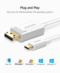 Cáp Chuyển Type-C Sang DisplayPort UGREEN MM139 4K | Phú Quốc
