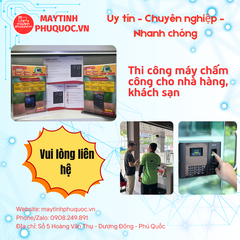 Thi công máy chấm công cho nhà hàng, khách sạn – Dịch Vụ Thi Công Lắp Đặt Phú Quốc | Máy Tính Phú Quốc | Vi Tính Hải Đăng