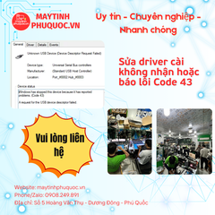 Driver cài không nhận hoặc báo lỗi Code 43 – Dịch Vụ Sửa Chữa PC Phú Quốc | Máy Tính Phú Quốc | Vi Tính Hải Đăng