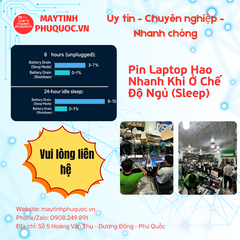 Pin Laptop Hao Nhanh Khi Ở Chế Độ Ngủ (Sleep) – Dịch Vụ Sửa Chữa Laptop Phú Quốc | Máy Tính Phú Quốc | Vi Tính Hải Đăng