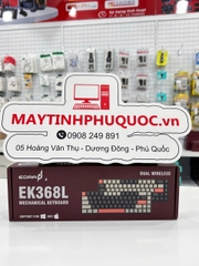 Bàn phím Cơ không dây E-DRA EK368L BeTa (Grey-White) Blue