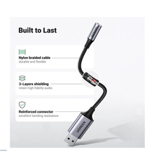 Cáp Chuyển USB 2.0 Sang 3.5mm UGREEN 30757 Mic + Loa | Phú Quốc