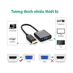 Cáp Chuyển DisplayPort Sang VGA UGREEN 20415 Full HD 1080P | Phú Quốc