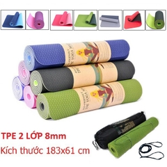 THẢM YOGA 8MM 2 LỚP THƯỜNG - T82
