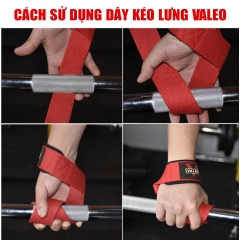 GĂNG TAY TẬP GYM - DÂY KÉO LƯNG - TRAP VALEO VẢI