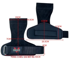 GĂNG TAY TẬP GYM - DÂY KÉO LƯNG VALEO DA BÒ (Lifting Straps)