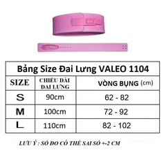 ĐAI LƯNG TẬP GYM KHOÁ LẪY VALEO 1104