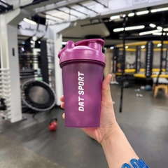 Bình Lắc Thể Thao DAT SPORT 450ml - Nhựa PP5 - Chia Vạch Nước - Tặng Kèm Con Lắc Lò Xo DSP01