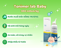 Tonimer Lab Baby Spray - Xịt mũi đẳng trương làm sạch, thông thoáng mũi dành cho trẻ (Dùng hàng ngày)