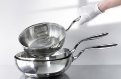 Vẻ đẹp của bộ 3 chảo sâu lòng, inox 316 từ Haatz