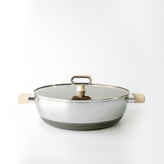 Nồi lẩu siêu chống dính Titanium Aura, size 30 cm, 2 quai
