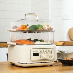 Nồi hấp 3 tầng đa chức năng, vỉ inox an toàn