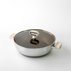 Nồi lẩu siêu chống dính Titanium Aura, size 30 cm, 2 quai