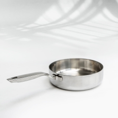 Chảo inox 316 liền khối, thành đứng, size 20cm