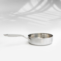 Chảo inox 316 liền khối, thành đứng, size 26cm
