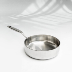 Chảo inox 316 liền khối, thành đứng, size 26cm