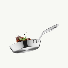 Chảo inox 316 liền khối, cạn lòng, size 24cm