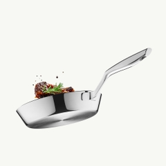 Chảo inox 316 liền khối, cạn lòng, size 26cm
