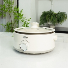 Nồi lẩu điện Hàn Quốc dung tích 5L, lòng gốm tháo rời