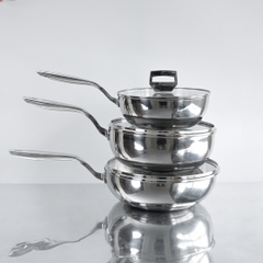 Chảo inox 316 đúc liền khối, sâu lòng, size 20cm