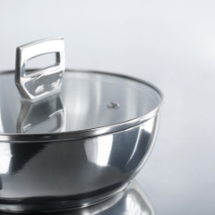 Chảo inox 316 đúc liền khối, sâu lòng, size 28cm