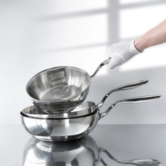 Chảo inox 316 đúc liền khối, sâu lòng, size 26cm